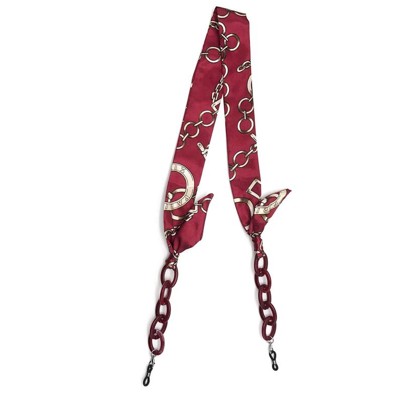 BONOBOSS - Colgante Pañuelo Strap de Acetato Reciclado Rojo