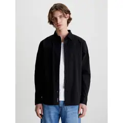 CALVIN KLEIN - Camisa Monologo Badge Relaxed Negro