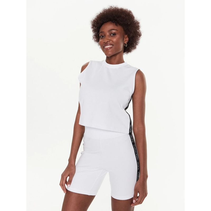 CALVIN KLEIN - Camiseta Mujer Sin Mangas Blanco Calvin Klein
