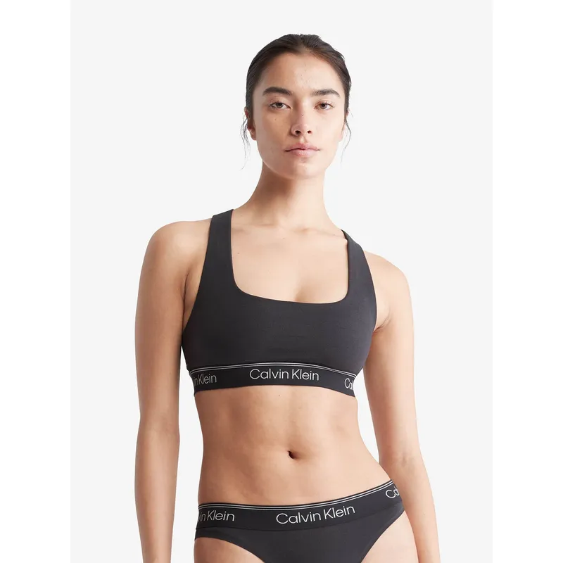 CALVIN KLEIN - Bralette con logo Negro Calvin Klein