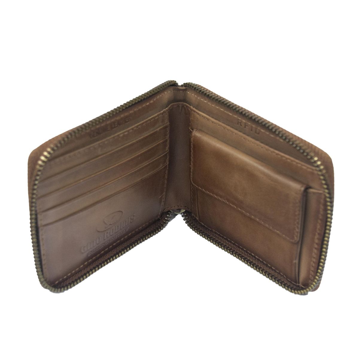 GINO RODINIS - Billetera de Cuero para Hombre Farm 139 Camel Gino Rodinis