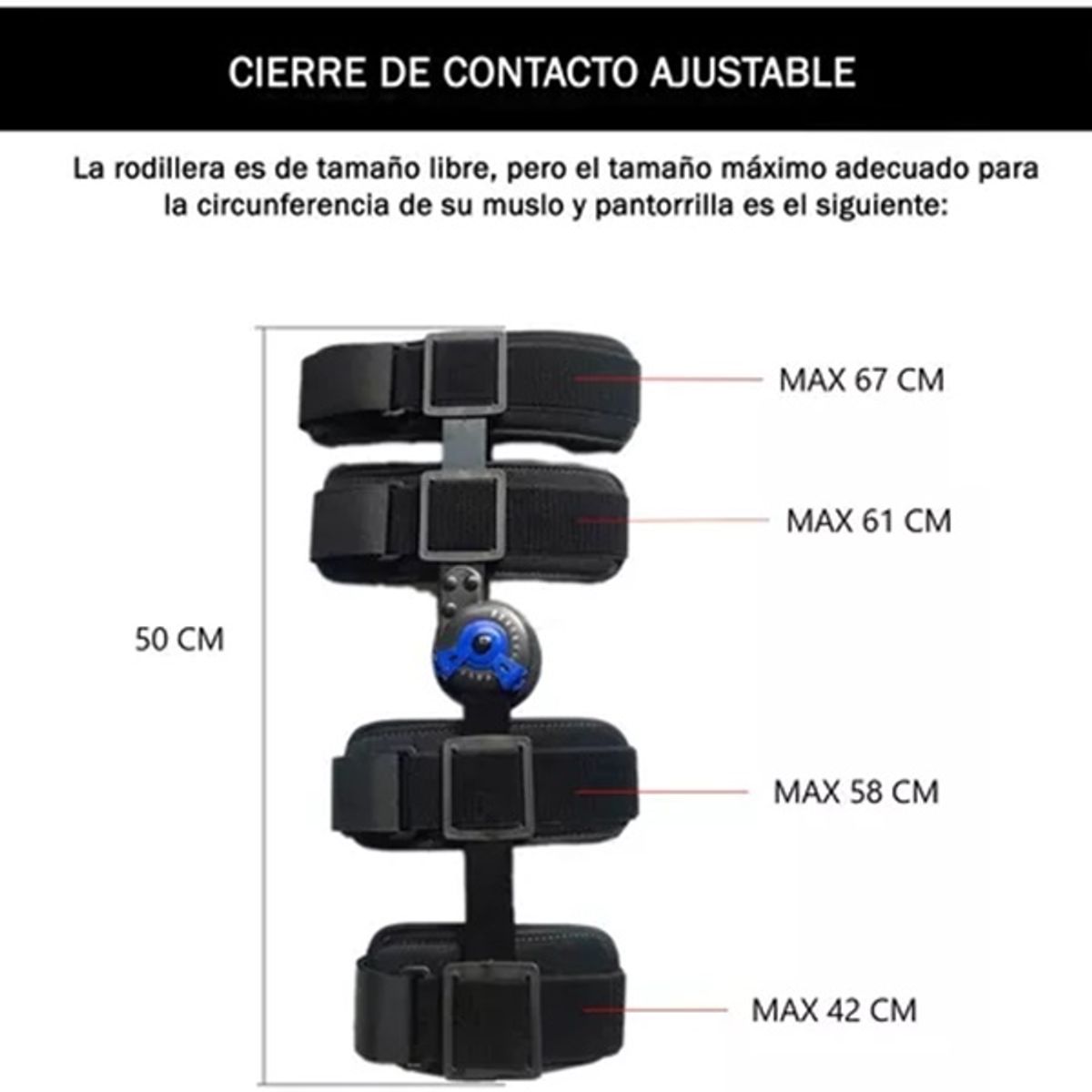 ONEDER - Rodillera Ortopedica Articulada Con Bisagra Soporte Rotula Talla S