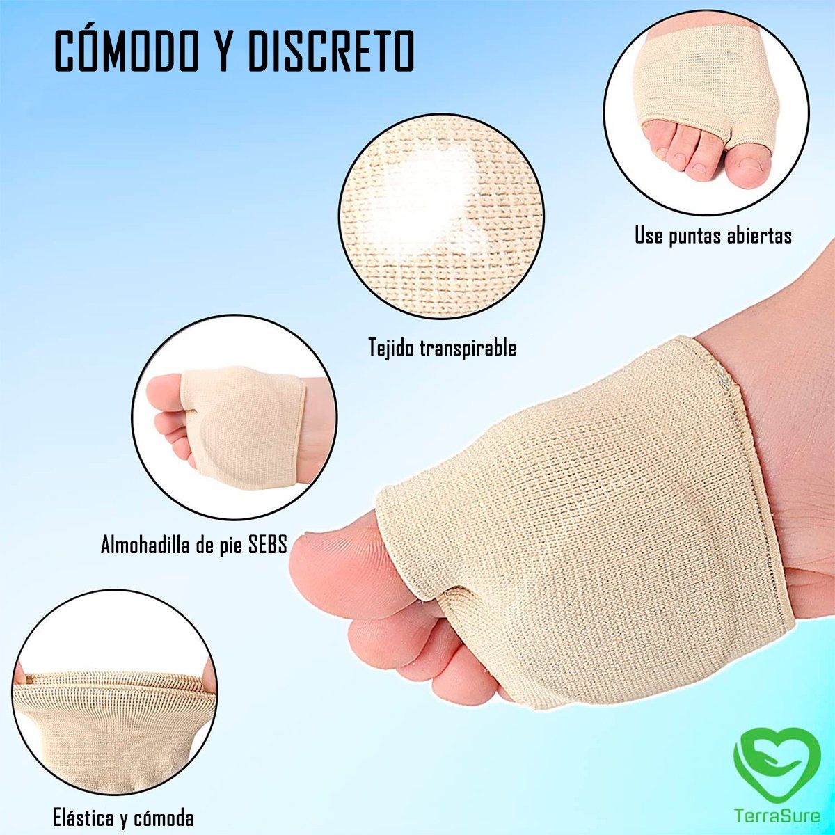 ONEDER - Plantillas Almohadillas Metatarsianas Oneder 1 Par Talla S