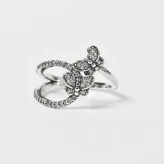 ROSETT - Anillo doble con dos mariposas