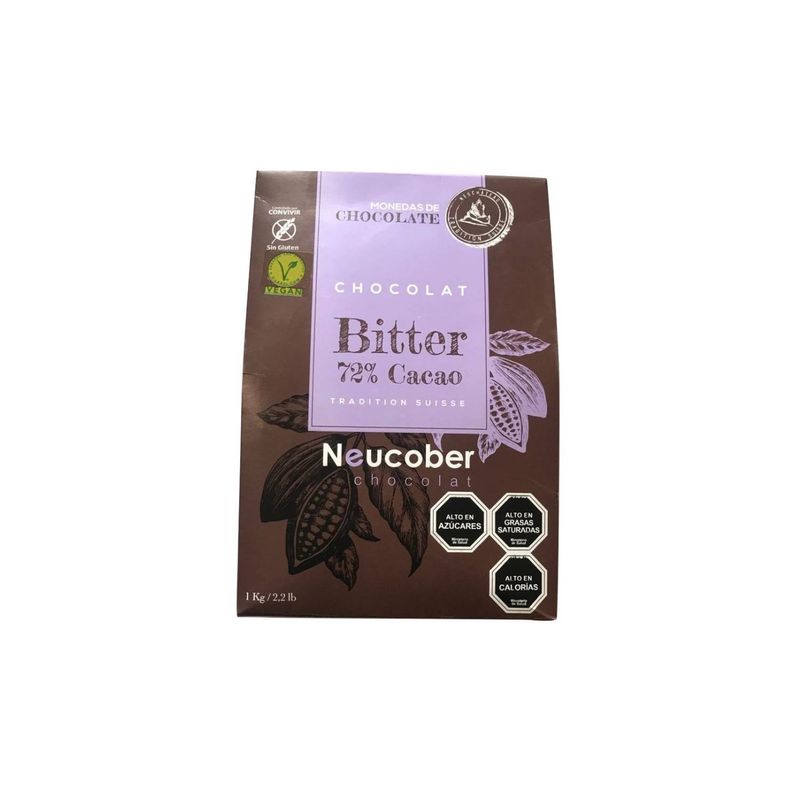 GENERICO - Chocolate bitter 72% Cacao neucober 1 kg.