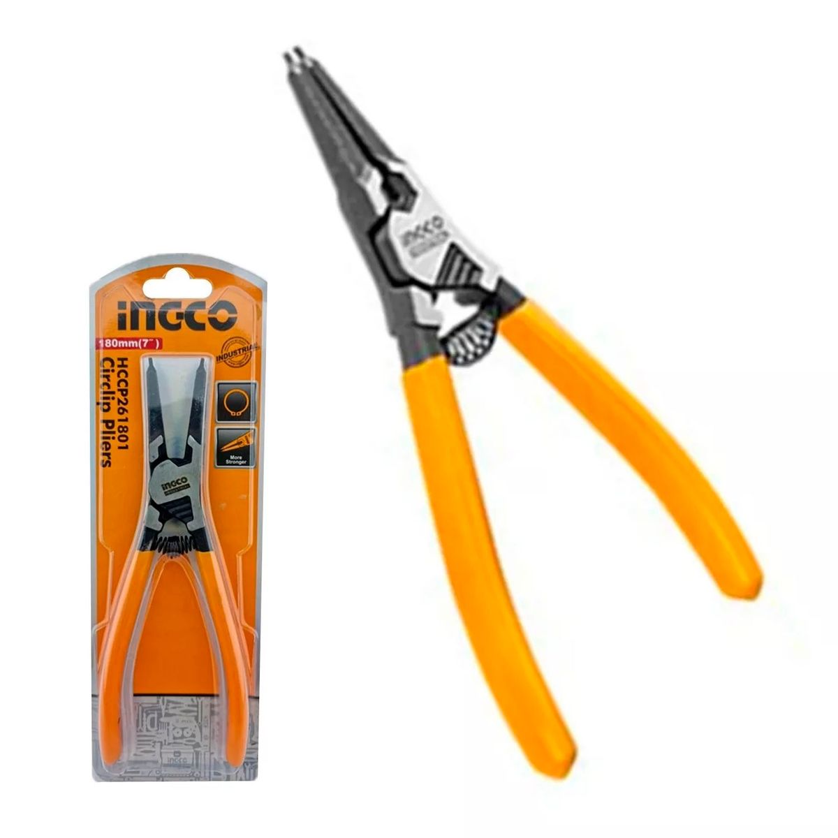 INGCO - Alicate Sacaseguro Recto 7 Pulgadas Ingco Hccp261801