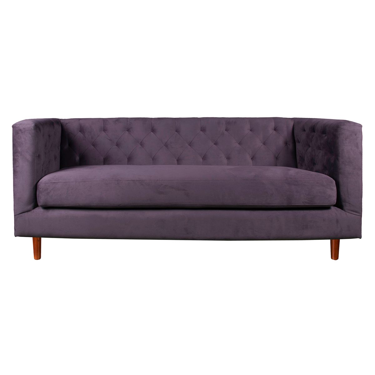 LATAM HOME - Sofa Brescia 3 Cuerpos Tela Velvet Vivian Lila