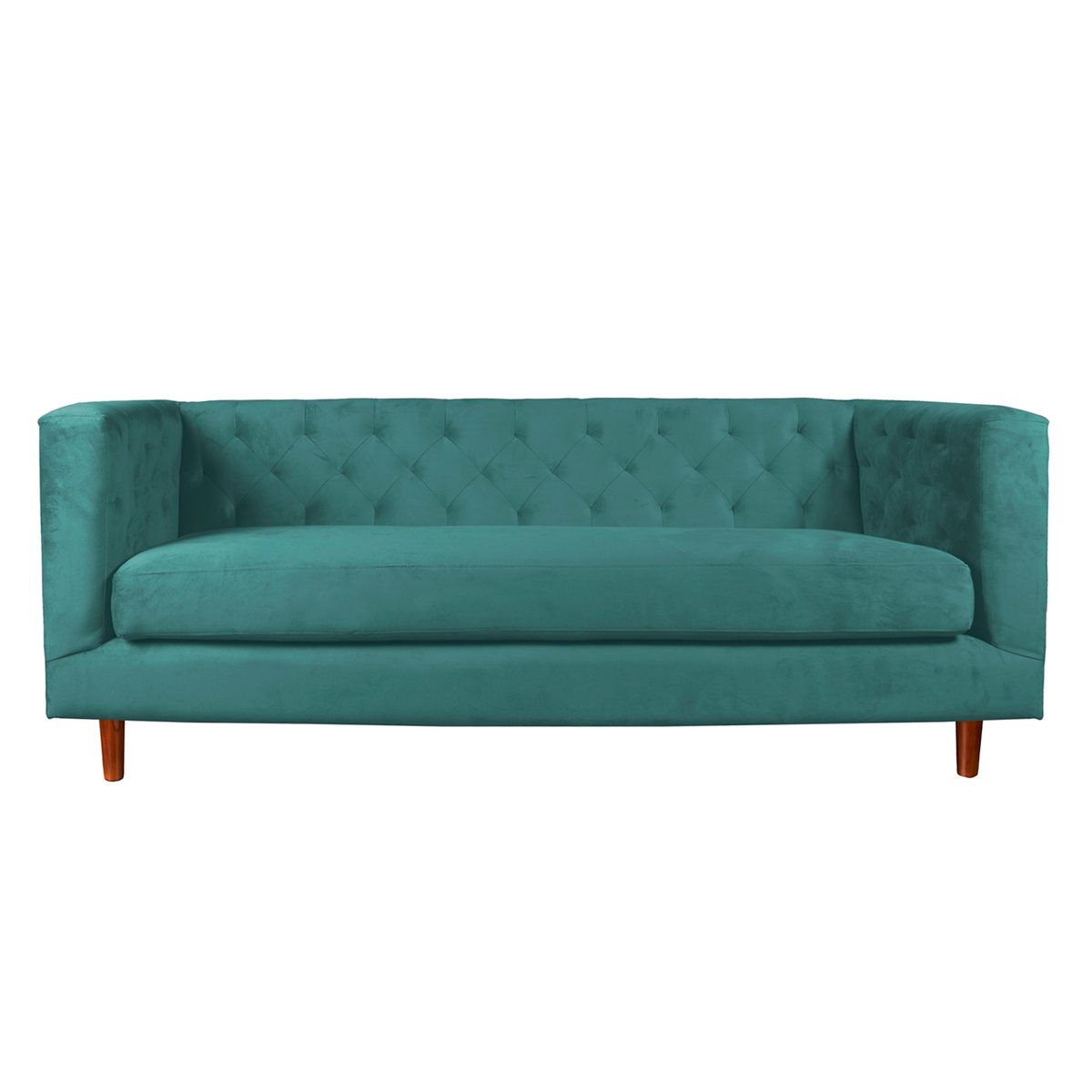 LATAM HOME - Sofa Brescia 3 Cuerpos Tela Velvet Vivian Verde