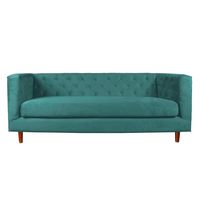 Sofa Brescia 3 Cuerpos Tela Velvet Vivian Verde