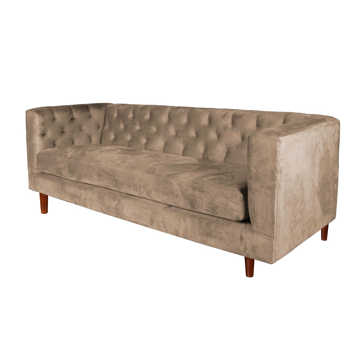 LATAM HOME - Sofá Latam Home Brescia 3 Cuerpos Café Capitoné