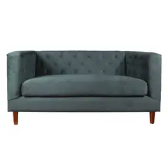 LATAM HOME - Sofá Brescia 2 Cuerpos Tela Velvet Vivian Gris