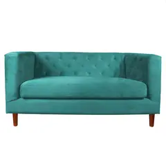 LATAM HOME - Sofá Brescia 2 Cuerpos Tela Velvet Vivian Verde