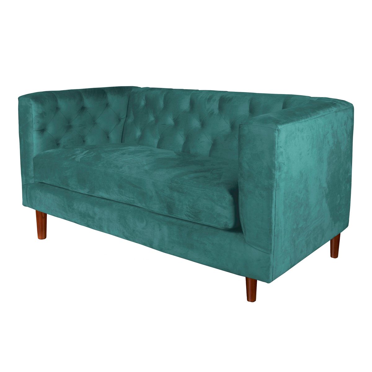 LATAM HOME - Sofá Brescia 2 Cuerpos Tela Velvet Vivian Verde
