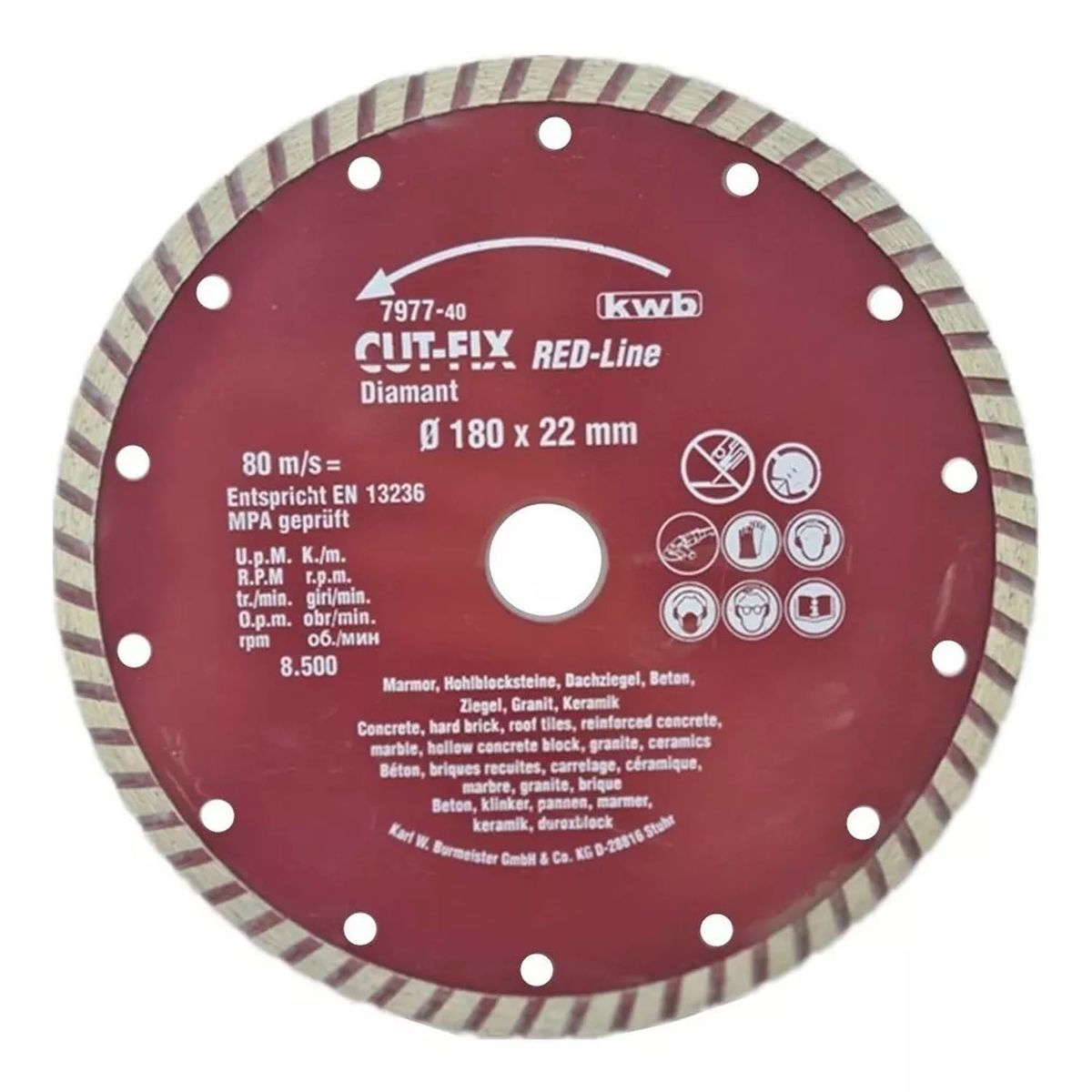 INGCO - Disco De Corte Diamantado Turbo 7 180mm Kwb 7977-40