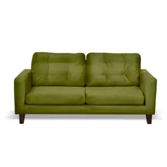 LATAM HOME - Sofá Napoles 3 Cuerpos Tela Velvet Verde