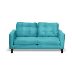 LATAM HOME - Sofá Napoles 2 Cuerpos Tela Velvet Turquesa