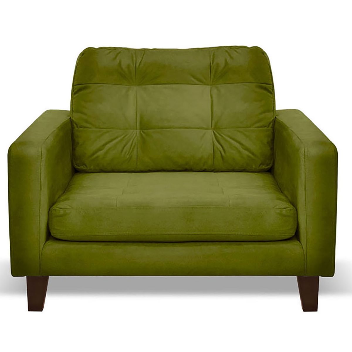 LATAM HOME - Sofá Napoles 1 Cuerpo Tela Velvet Verde