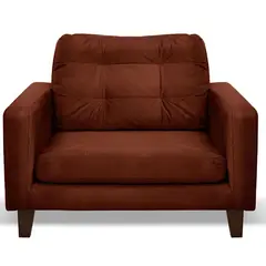 LATAM HOME - Sofá Napoles 1 Cuerpo Tela Velvet Chocolate