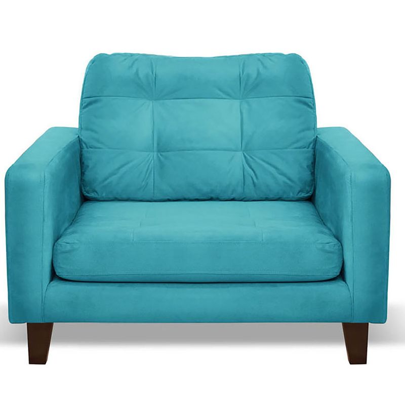 LATAM HOME - Sofá Napoles 1 Cuerpo Tela Velvet Turquesa