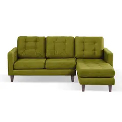 LATAM HOME - Sofá Seccional Derecho Napoles Tela Velvet Verde
