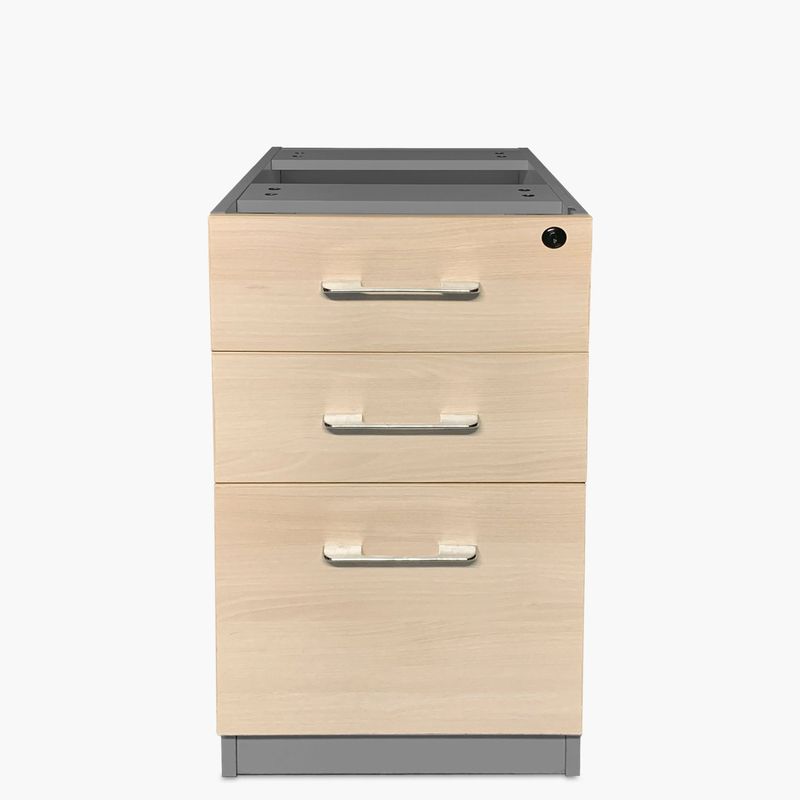 FORM OFFICE - Cajonera Melamina Pedestal Natura/Gris Form
