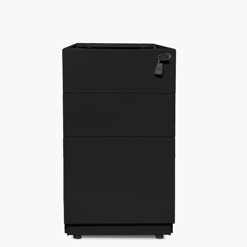 FORM OFFICE - Cajonera Metálica Pedestal Negro Form