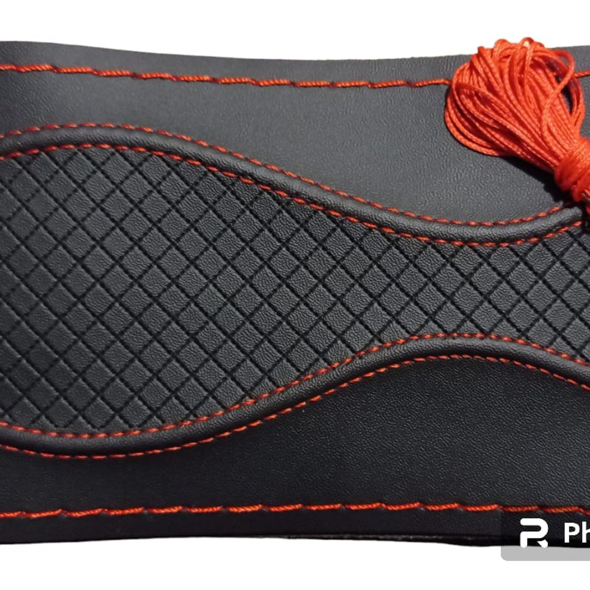 GENERICO - Funda forro Protector para volante coche 38cm cosido a mano