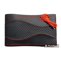 GENERICO - Funda forro Protector para volante coche 38cm cosido a mano