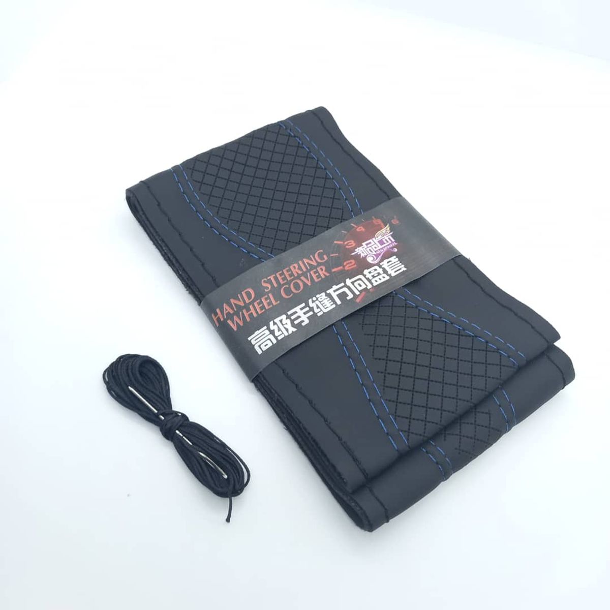 GENERICO - Funda forro Protector para volante coche 38cm cosido a mano