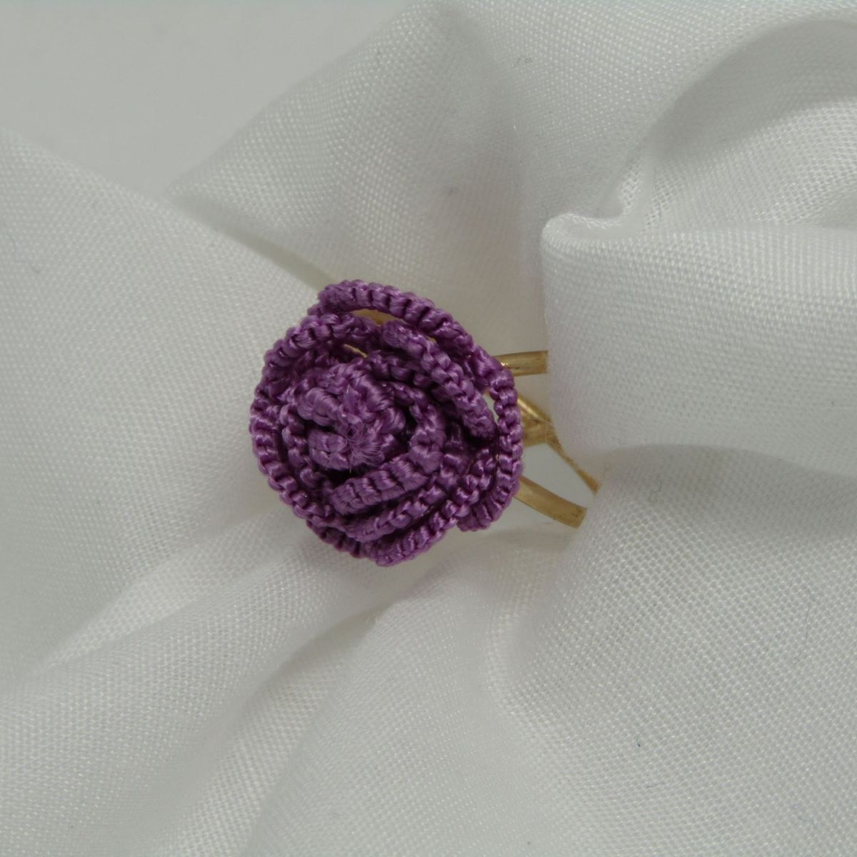 GENERICO - Anillo de Rosa textil