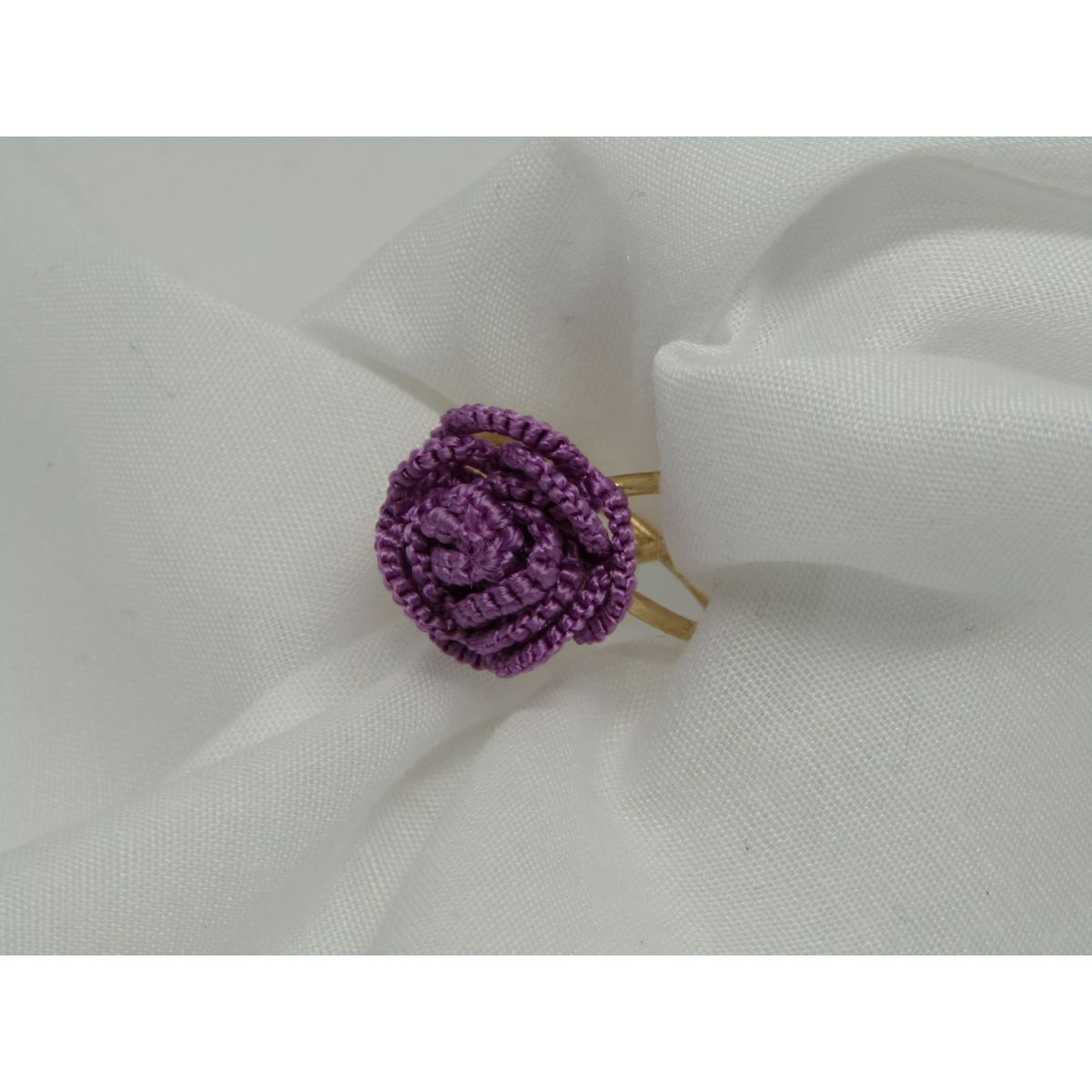 GENERICO - Anillo de Rosa textil