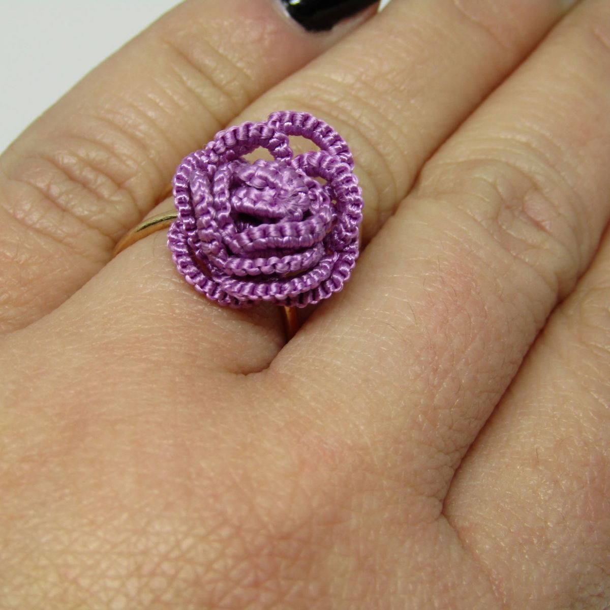 GENERICO - Anillo de Rosa textil