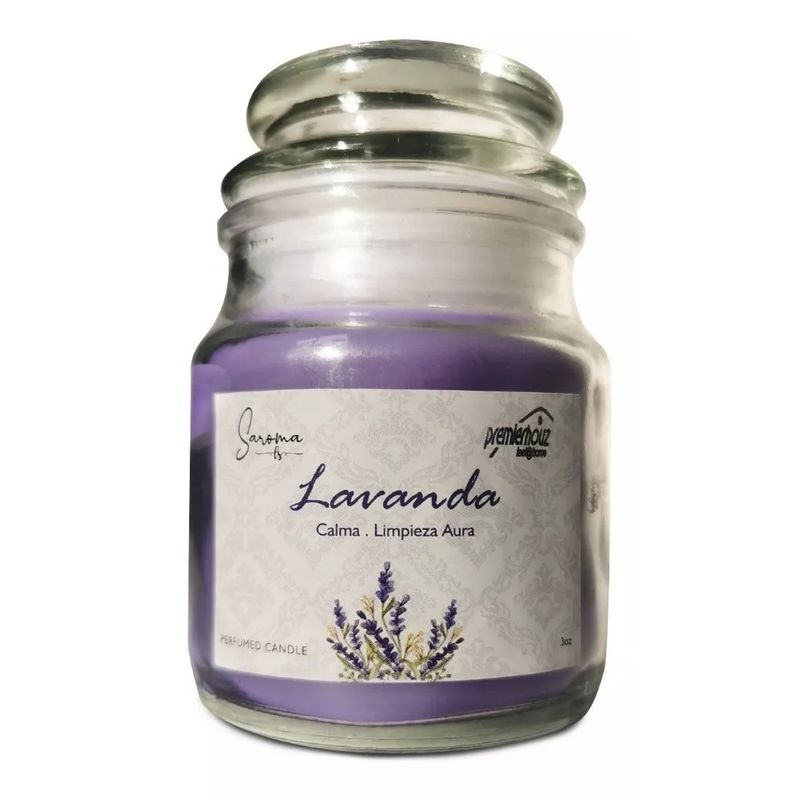 GENERICO - Vela Aroma Intenso Lavanda Para Calmar Y Limpieza De Aura 85grs