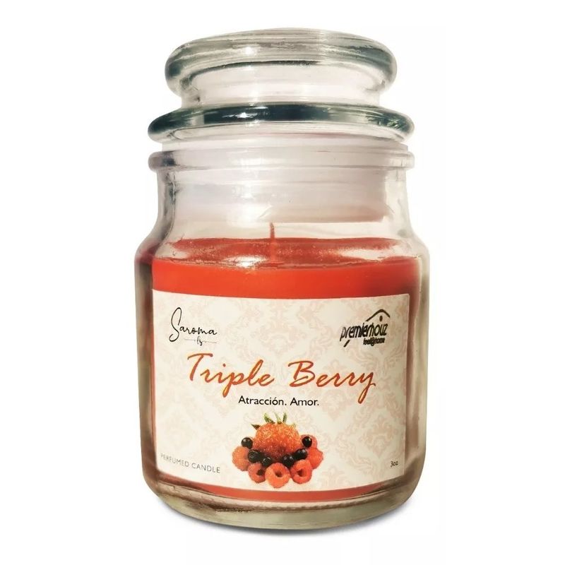 GENERICO - Vela Aroma Intenso Triple Berry Para La Atracción Y El Amor 85grs