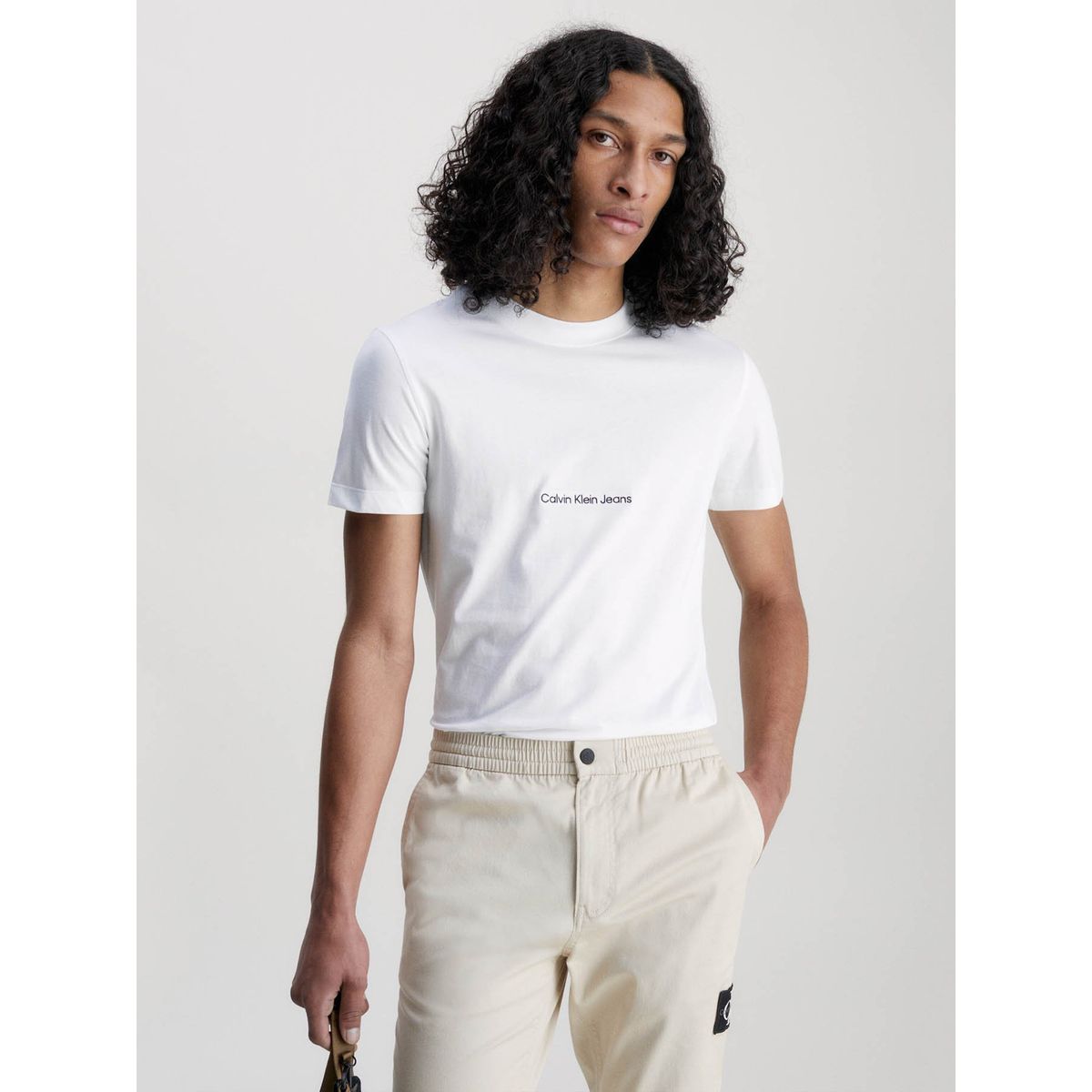 CALVIN KLEIN - Camiseta slim con logo Blanco Calvin Klein