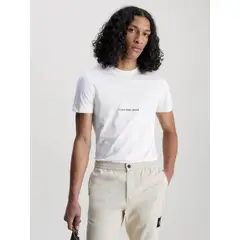 CALVIN KLEIN - Camiseta slim con logo Blanco