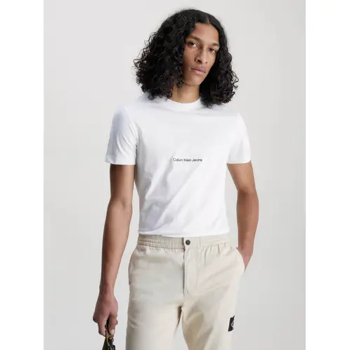 CALVIN KLEIN - Camiseta slim con logo Blanco