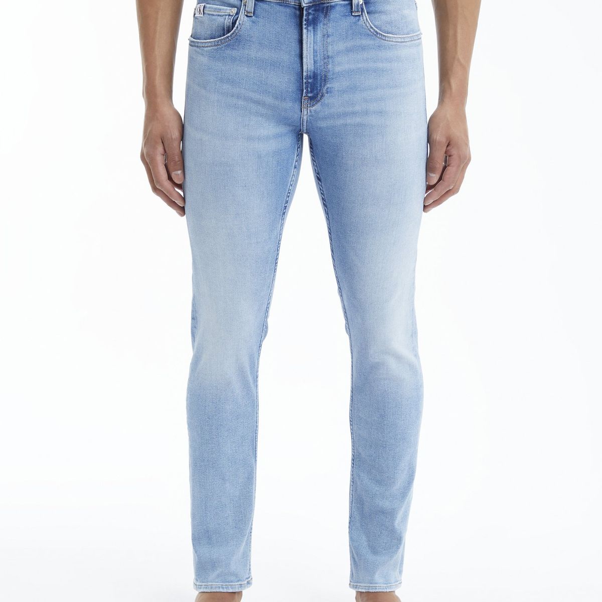 CALVIN KLEIN - Jeans desteñidos de corte slim Celeste Calvin Klein