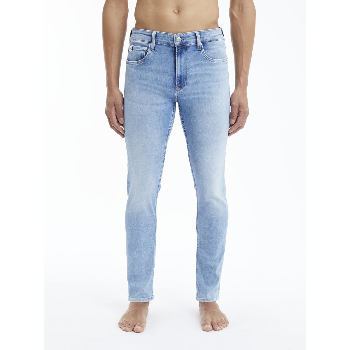 CALVIN KLEIN - Jeans desteñidos de corte slim Celeste Calvin Klein