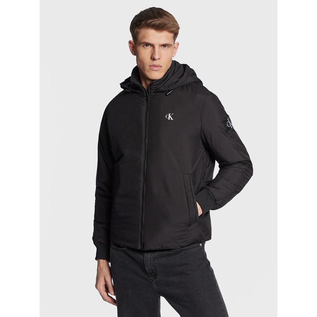 CALVIN KLEIN - Sudadera con capucha y cierre de cremallera Negro Calvin Klein