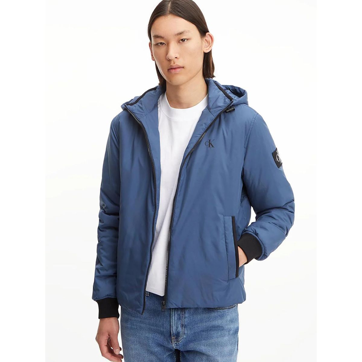 CALVIN KLEIN - Sudadera con capucha y cierre de cremallera Azul Calvin Klein