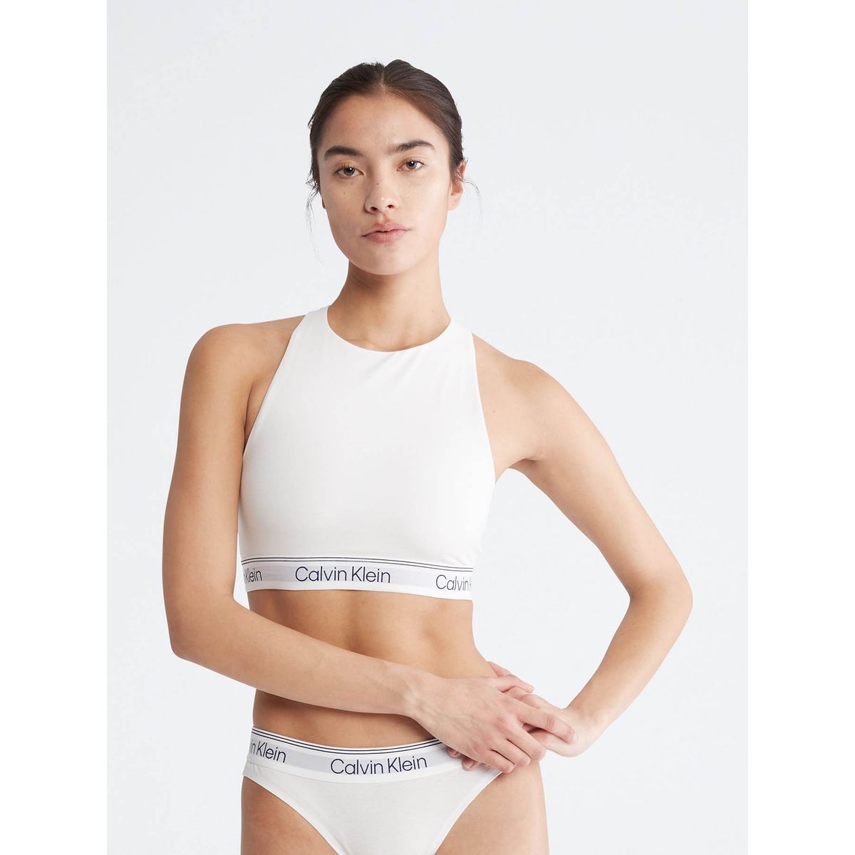 CALVIN KLEIN - Bralette con logo Blanco Calvin Klein