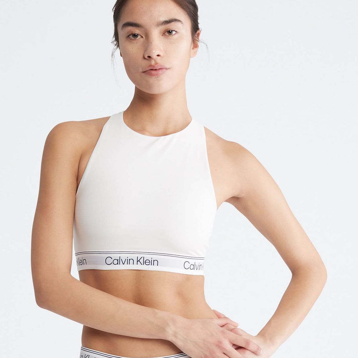 CALVIN KLEIN - Bralette con logo Blanco Calvin Klein