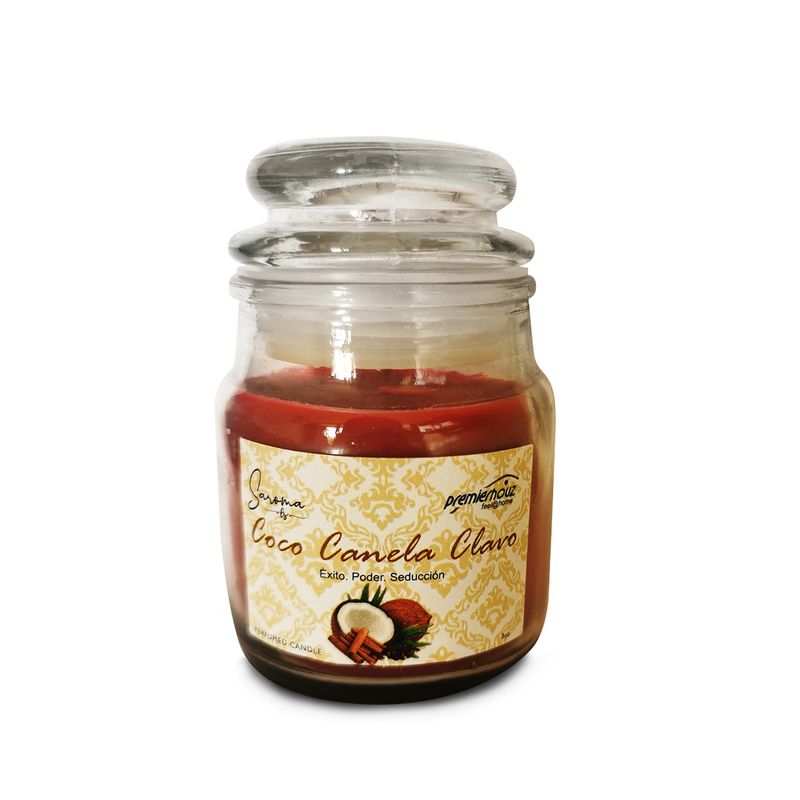 GENERICO - Vela Aroma Intenso Coco Canela Clavo Éxito Poder Y Seducción