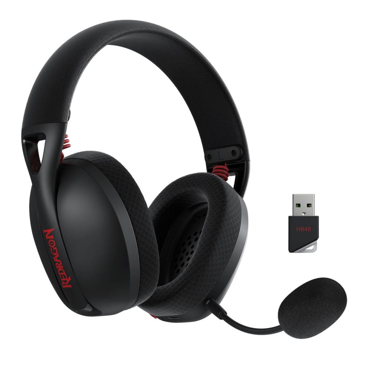 REDRAGON - Audifono Redragon H848 Ire Pro Negro Wireless Wire Bt Usb-c