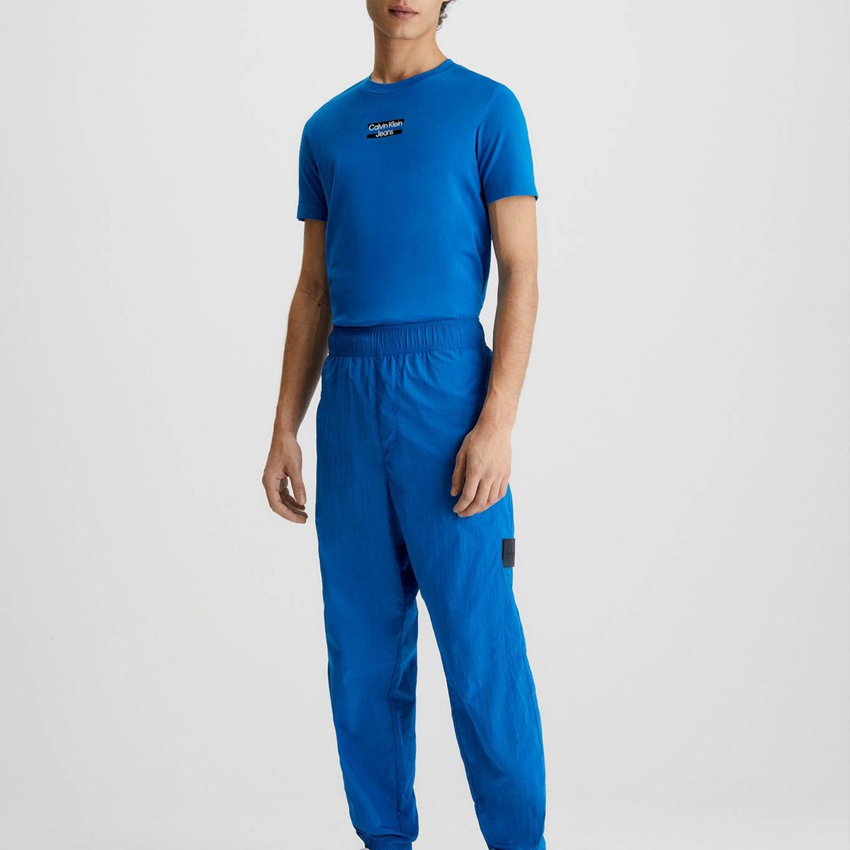 CALVIN KLEIN - Camiseta slim con logo Azul Calvin Klein