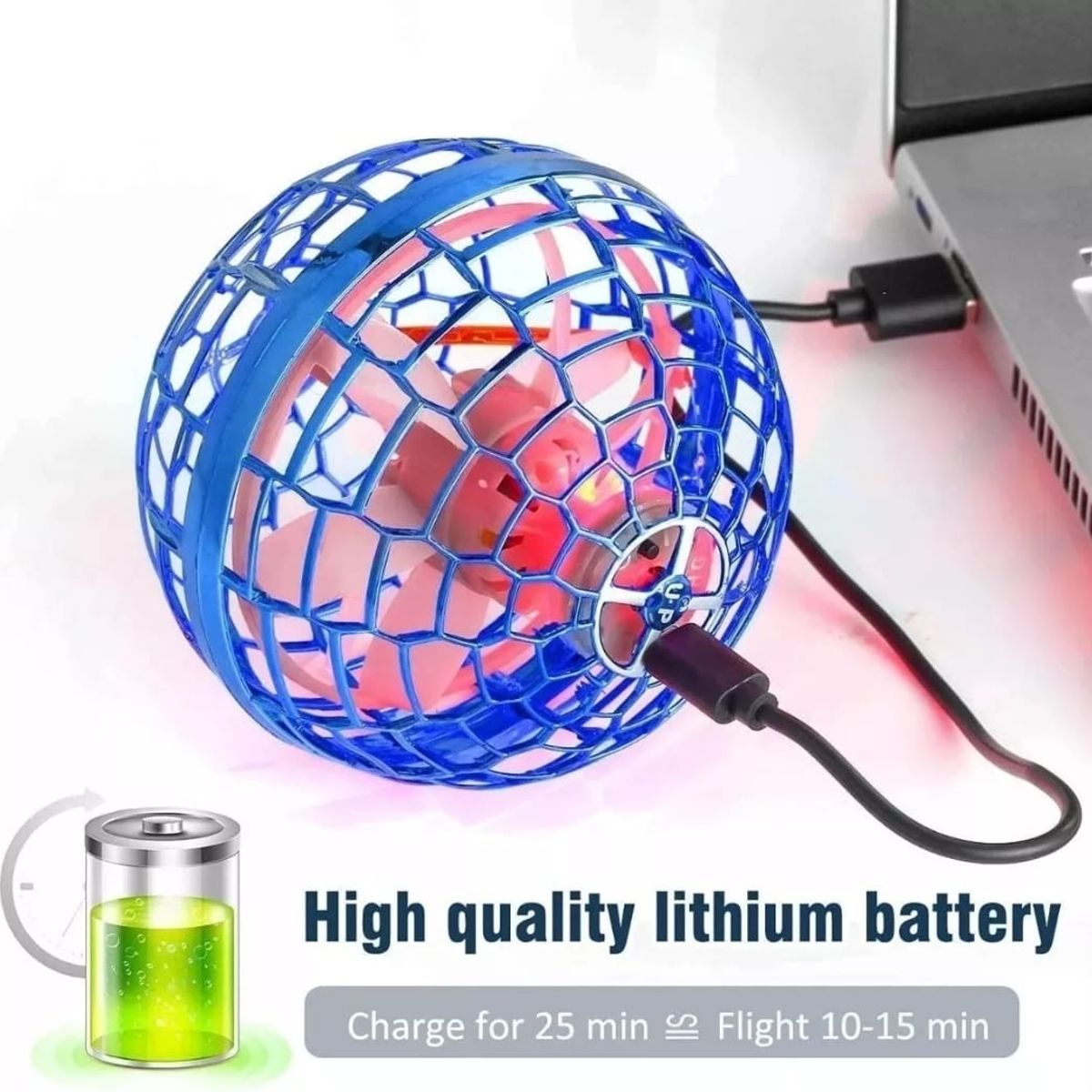 GENERICO - Pelota Voladora Con Luz Led Spinner Flying