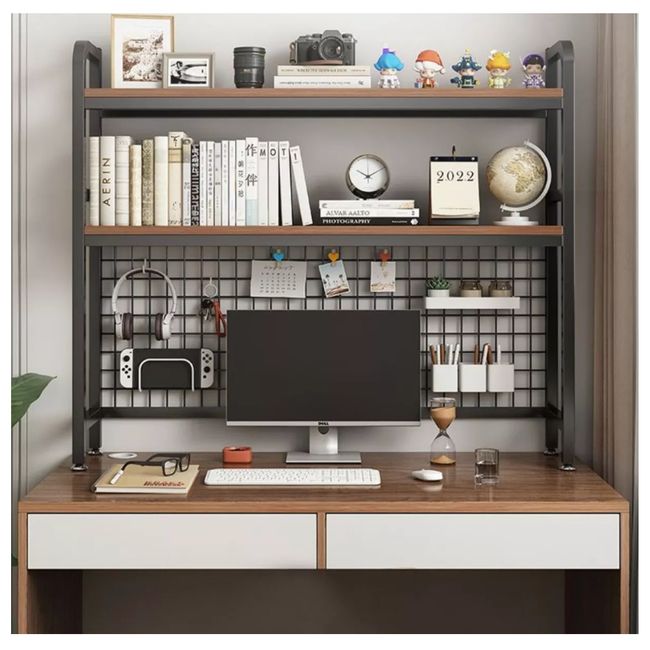 HOMER DESIGN - Organizador De Escritorio Multifuncional Con Repisa Metal