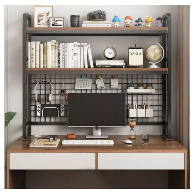 HOMER DESIGN - Organizador De Escritorio Multifuncional Con Repisa Metal