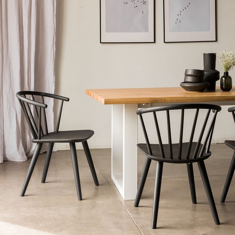 AMOBLE - Silla Comedor Leire Negra Amoblé